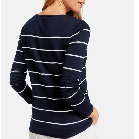 Tommy Hilfiger | Classic navy striped long sleeves cotton tee BNWT - Picture 1 of 6
